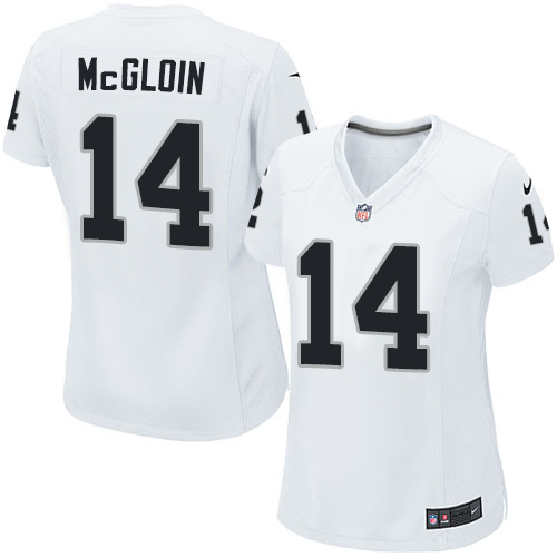 Women's Elite Matt McGloin Nike Jersey White Road - #14 NFL Oakland Raiders